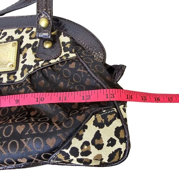 Y2K Vintage XOXO Leopard Logo Brown Shoulder Bag 2000s - Picture 9 of 16